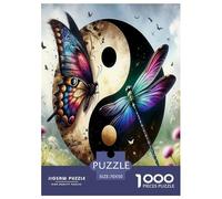 Yin-yang 1000 Pieces Jigsaw Puzzles with Paper Art Creativity & Gift Giving Families Fit Fun Challenges 70x50cm/1000pcs
