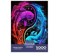 Yin-yang 1000 Pieces Jigsaw Puzzles with Paper Art Creativity & Gift Giving Families Fit Stunning Puzzle 38x26cm/1000pcs