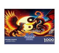 Yin-yang 1000 Pieces Jigsaw Puzzles with Paper Art Home Decors Adults Or Families Fit Fun Challenges 38x26cm/1000pcs