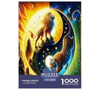 Yin-yang 1000 Pieces Jigsaw Puzzles with Paper Art Home Decors Adults Or Families Fit Fun Challenges 38x26cm/1000pcs