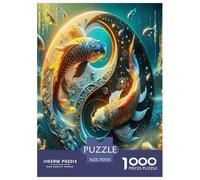 Yin-yang 1000 Pieces Jigsaw Puzzles with Paper Art Perfect for Relaxation Families Fit Educational Games 70x50cm/1000pcs