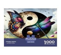 Yin-yang 1000 Pieces Jigsaw Puzzles with Paper Art Perfect for Relaxation Families Fit Educational Games 70x50cm/1000pcs
