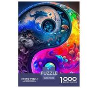 Yin-yang 1000 Pieces Oriental Paper Jigsaw Puzzle - 100% Recycled Cardboard Educational Game for Adults & Kids | 70x50cm/1000pcs