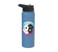 Yin Yang Axolotls Art Graphic Anime Axolotl Lover Japanese Stainless Steel Insulated Water Bottle