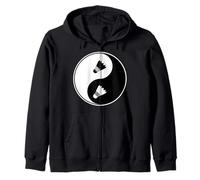 Yin Yang - Badminton Sports - Buddhist Zhen Spiritual Zip Hoodie