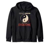 Yin Yang Balance Spiritual Inner Peace Chaos Gift Zip Hoodie