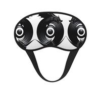 Yin Yang Black Dragon Symbol Print Blackout Sleep Mask - Light-Blocking, Comfortable, Ideal for Travel, Camping, Meditation, and Yoga