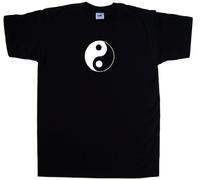 Yin Yang Black T-Shirt (White Print)-XXX-Large