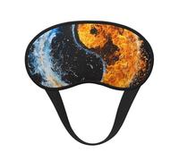 Yin Yang Blackout Sleep Mask - Soft Adjustable Eye Mask for Full Light Blocking, Deep Sleep, Travel & Relaxation