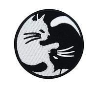 Yin Yang Cat Iron-on Patch | Moon Iron on Patches, Patch, Embroidery Patch, Ironable Patch, Badges Finally Home