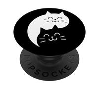 Yin Yang Cat Pop Socket for Phone PopSockets Kitten Yin Yang PopSockets Adhesive PopGrip