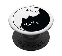 Yin Yang Cat Pop Socket for Phone PopSockets Kitten Yin Yang PopSockets Adhesive PopGrip