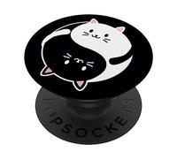 Yin Yang Cat Pop Socket for Phone PopSockets Kitten Yin Yang PopSockets Adhesive PopGrip