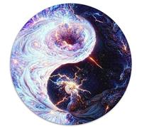 Yin Yang Cosmic Energy 1000 Piece Jigsaw Puzzle Paper for Adults Night Universe Puzzle Game for Family Focus Decor Gift 1000pcs (67.5x67.5cm)