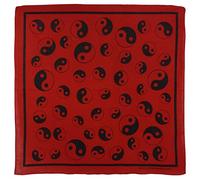 Yin Yang Cotton Bandanna Taoist Daoist Scarf -Red