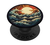 Yin Yang Day & Night Waves Clouds Celestial Sun Moon PopSockets Swappable PopGrip