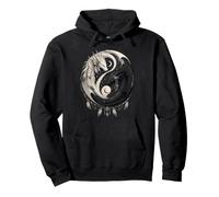 Yin Yang Dragon Dreamcatcher Fantasy Art Pullover Hoodie