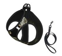 yin yang dragon tiger print Dog Harness and Leash Set, Reflective Adjustable Puppy Vest for Small Medium Large Dogs, Cats