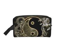 yin yang Dragon Tiger Print Storage Bag â€“ Large Travel Cosmetic Makeup Bags, Portable Pouch Organizer for Toiletries, Accessories