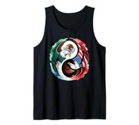 Yin Yang Eagle Mexican American Dual Heritage Art Women Men Tank Top