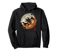 Yin Yang Feng Shui Taijitu - tiger Japanese Chinese art Pullover Hoodie