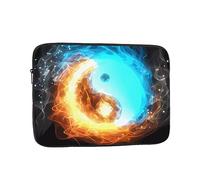Yin Yang Fire and Ice Print Laptop Sleeve Case Waterproof shockproof Computer Cover Bag for Women Men