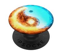 Yin Yang Fire and Water Energy PopSockets Swappable PopGrip