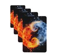 yin yang fire water Car Air Freshener Cards for Women Men 4 Pack Cute Car Accessories Long Lasting Scent Car Diffuser Hanging Auto Aromatherapy Tablets Car Fresheners Gifts