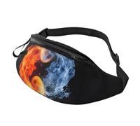 yin yang fire water Fanny Pack for Men Women, Waterproof Sports Waist Bag Fashion Belt Bag Crossbody Bags Hip Bum Bag with Adjustable Strap Large Sling Bag Purse for Travel Hiking