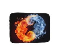 yin yang fire Water Laptop Case 12 inch, Shockproof Protective Computer Sleeve Cover Water Resistant Laptop Bag Carrying Tablet Cover Briefcase Handbags Gifts for Men Women