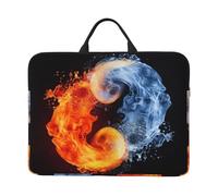 yin yang fire Water Laptop Case Sleeve 14 inch Shockproof Protective Notebook Case Travel Laptop Bag with Handle Waterproof Computer Cover Briefcase Handbags for Men Women