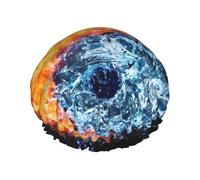 Yin Yang Fire Water Print Shower Essentials Bonnet For Women, Large Washable Elastic Band Bath Hair Wrap Shower Cap