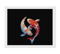 Yin-yang Fish Diamond DIY Painting Kits Horizontal Round