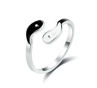 Yin Yang Fish Tai Chi Diagram Titanium Steel Ring Ring, Unisex, Minority Personality, Men's and Women's Hand Accessories