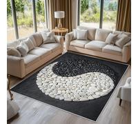 Yin Yang Floor Mat 40x60 cm, Tai Chi Cobblestone Rugs for Living Room Bedroom, Washable Non Slip Area Rugs, Pattern Small Carpet, Home Decor C20