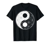 Yin Yang Flower of Life Sacred Geometry Spiritual Metaphysic T-Shirt