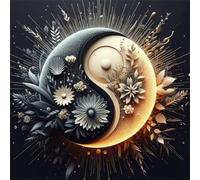 Yin Yang Flowers Jigsaw Puzzles for Adults 150 Pieces Hard Difficult Challenging puzzles for adults 150 pcs DIY Decoration Puzzle for Wall Decor Gifts