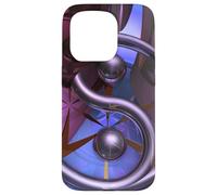 Yin Yang Groove - Abstract Fractal Geometry Design Case for iPhone 15 Pro