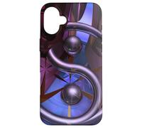 Yin Yang Groove - Abstract Fractal Geometry Design Case for iPhone 16 Plus