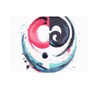 Yin Yang Harmony In Modern Art Chopping Board Warren Reed - Designer Multi One Size