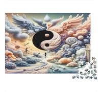 Yin Yang Harmony Jigsaw Puzzle 1000Pc Recycled Paper for Adults Puzzle for Adults Hard Difficult Challenging Game Fun Home Present Great Gift Idea 70x50cm/1000pcs
