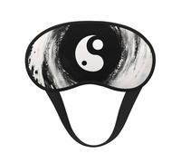 Yin Yang Ink Blackout Sleep Mask - Soft Adjustable Eye Mask for Full Light Blocking, Deep Sleep, Travel & Relaxation
