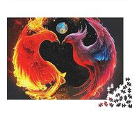Yin-yang Jigsaw Puzzle Dragon Harmony Symbol 1000 Pieces Cardboard Sturdy Smooth Quiet Time Hobby Travel Staycation for Adults Couples Beginners 70x50cm/1000pcs