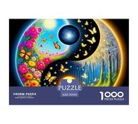 Yin-yang Jigsaw Puzzles for Adults Impossible And Difficult Challenge 1000 Pieces Challenging Games Educational Games There Are Letters on The Back 70x50cm/1000pcs