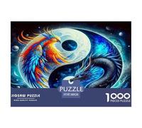 Yin-yang Jigsaw Puzzles Great Gift for Adults 1000 Pieces Family Challenging Toys Home Decors Brainteasing Chinese Style Jigsaw Puzzle for Adults 38x26cm/1000pcs