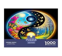 Yin-yang Jigsaw Puzzles Puzzles for Adults Kids. 1000 Pieces Impossible Challenge Toy Educational Game Home Decoration for Adults& Kids Age 14 Years Up 70x50cm/1000pcs