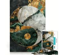 Yin Yang Kintsugi Adults 1000 Piece Jigsaw Puzzle Focus Memory Game Zero Gap Compact Fun for Family Game Time (50x75cm)
