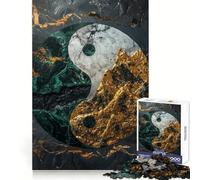 Yin Yang Kintsugi Harmony 1000 Piece Jigsaws for Teenagers Analytical Skill Soothing Downtime Tight Join Art Xmas Gift (38x52cm)