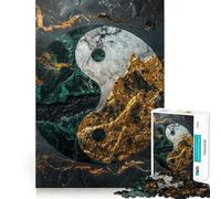 Yin Yang Kintsugi Harmony 1000 Piece Puzzle For Adults Problem Solving Toy Professional Grade Cutting Relaxing Indoor Group Activity (38x52cm)