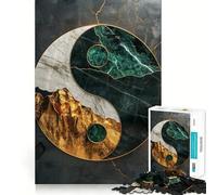 Yin Yang Kintsugi Harmony Puzzles for Adults 1000 Pieces Focus Boost Fun Uniform Size Precise Pieces Bonding Activity for Loved Ones (38x52cm)